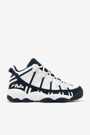 FILA Stackhouse Spaghetti Sneakers White / Navy / Red,Mens Shoes | CA.VZNIGL014